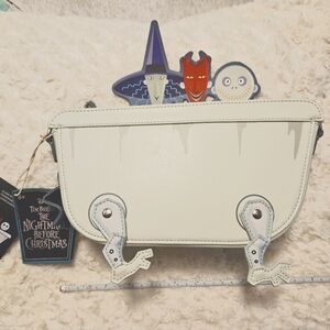 NWT Loungefly Nightmare Before Christmas Lock Shock Barrel Bathtub Crossbody Bag